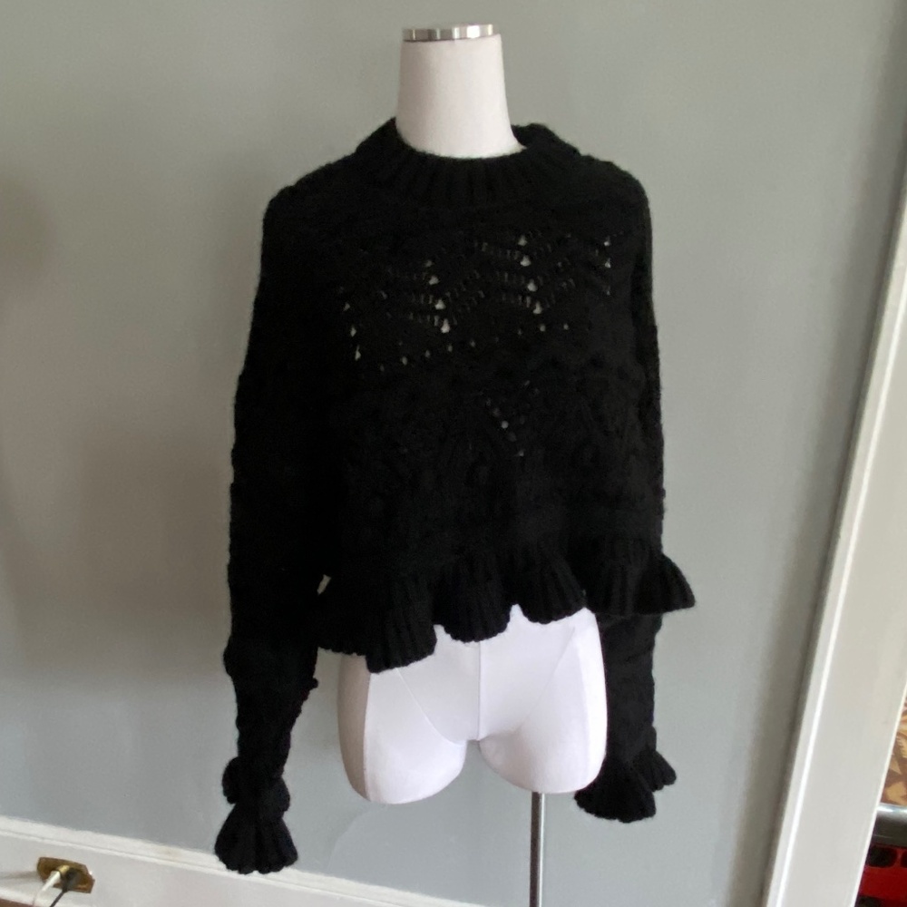 Zara CROPPED KNIT SWEATER